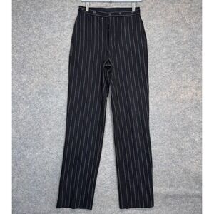 VTG Wah Maker Western Trouser Pants 30 (fits 28) Unhemmed Striped Adjustable 80s
